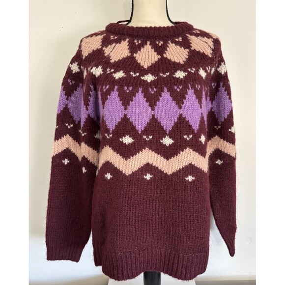 Vero Moda Fair Isle Sweater Womens L Nwt Nordic - Picture 3 of 10